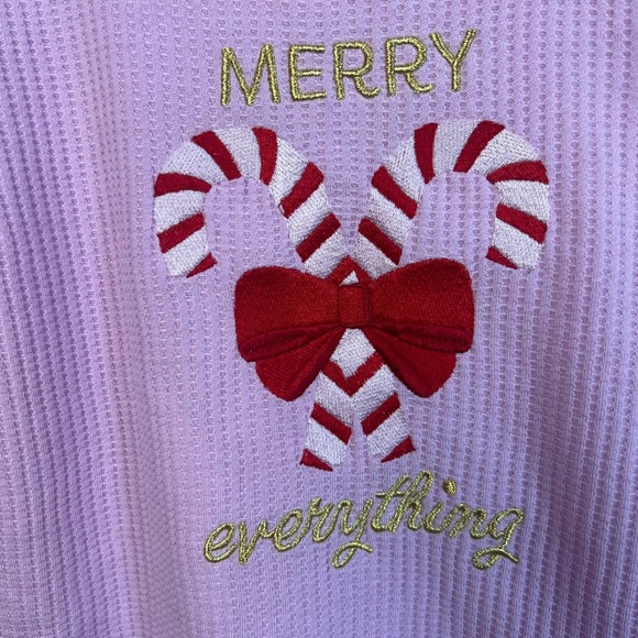 American Girl Pink and Red Festive Holiday Christmas Pyjama Top XS Girls - Picture 3 of 6